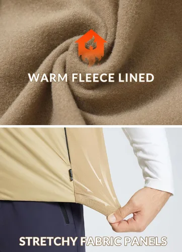 Miniatura 3 de BALEAF Chaleco acolchado ligero para hombre, chaleco sin mangas acolchado de invierno, resistente al agua, forro polar cálido
