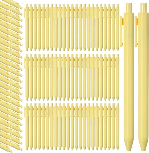 Miniatura 9 de Teling 100 bolígrafos retráctiles, cómodos, bonitos, elegantes, de escritura en punta media de 0.039 pulgadas para suministros de oficina