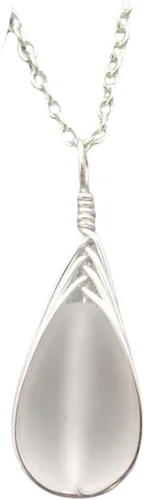 Miniatura 28 de Yinahawaii Collar de cristal de mar hecho a mano, joyería hawaiana para mujer, collar de lágrima trenzada, joyería única de cristal de mar