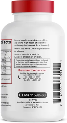 Miniatura 7 de Bronson Antarctic Krill Oil 2000mg with Omega-3s EPA, DHA, Astaxanthin and Phospholipids 60 Softgels
