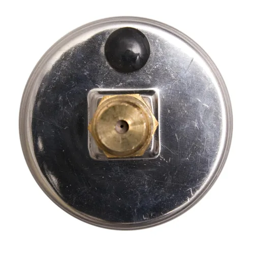 Miniatura 15 de Medidores de presión rellenos de líquido de 2 pulgadas - caja de acero inoxidable, latón, 1/4 "NPT, conexión de montaje trasero central, 0-4,000PSI