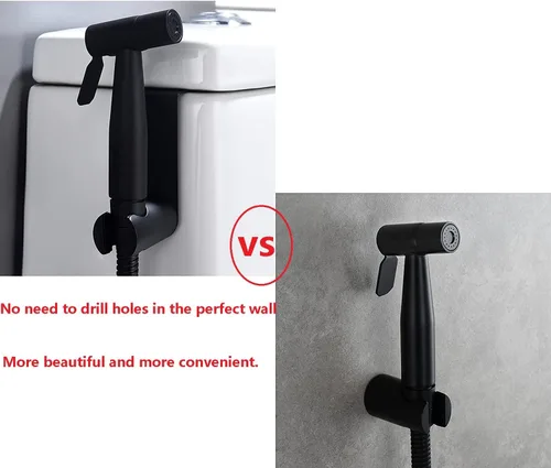 Miniatura 4 de Pulverizador de bidé de mano para inodoro con soporte, ducha portátil para mascotas, accesorio de bidé de baño, spray de acero inoxidable 304