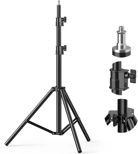 Soporte de luz profesional para fotografía de 110 pulgadas/9.2 pies/280cm, soporte de trípode de metal acolchado con aire para caja de luz, luz de