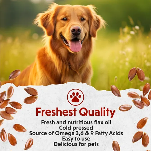 Miniatura 3 de Barlean's Aceite de linaza para animales, aceite esencial para mascotas, ácidos grasos Omega 3, suplementos de aceite para gatos y perros, para piel