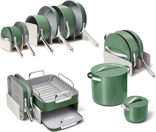 Miniatura 23 de Caraway Juego de utensilios de cocina de cerámica antiadherente (12 piezas) ollas, sartenes, tapas y almacenamiento de cocina, sin PFAS ni PFOA
