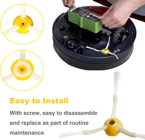 Miniatura 5 de Paquete de 8 cepillos laterales de repuesto para IRobot Roomba 600 700 800 900 Series 960 980 985 860 870 877 880 890 891 895 805 761 770 780 790