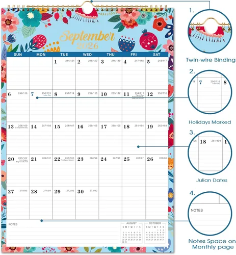 Miniatura 3 de Calendario 2026 – Calendario de pared 2026 2026, calendario mensual de 12 meses de enero de 2026 a diciembre de 2026, 12 x 17 pulgadas, calendario