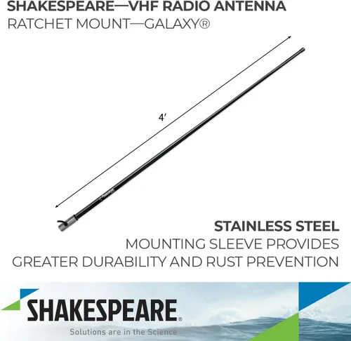 Miniatura 2 de Shakespeare Antena marina 5401-XT Galaxy Black de 4 pies