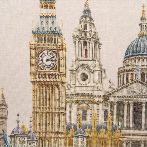 Miniatura 2 de Thea Gouverneur - Kit de punto de cruz con cuentas - Londres - Aida - 18 unidades - Kit de bordado para adultos - Hilos de bordado DMC y otros Tema