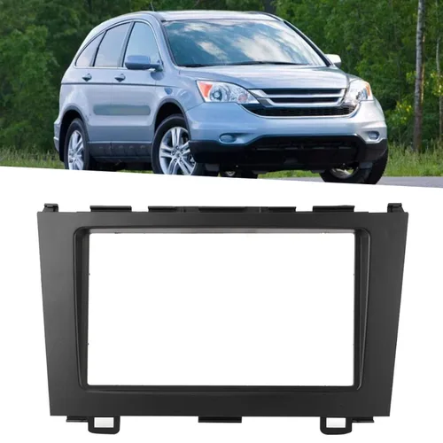 Miniatura 3 de Fydun Panel estéreo de audio, DVD de coche estéreo de audio fascia panel de tablero 2 Din Frame Trim Kit negro para CRV 07-10