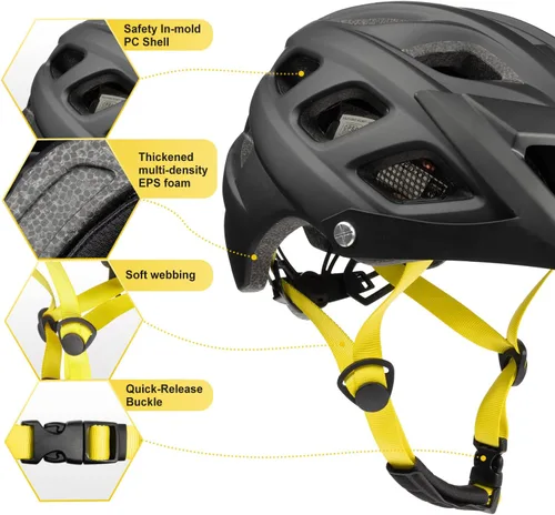 Miniatura 5 de SIFVO - Casco de bicicleta para niños, casco de bicicleta para niños y niñas de 8 años en adelante, con visera fresca, casco de bicicleta