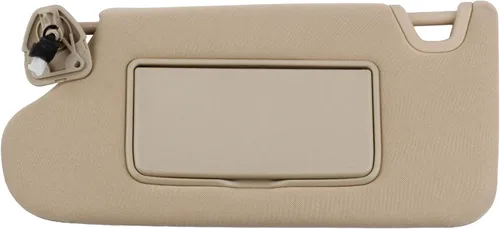 Dasbecan Visera solar color beige compatible con Nissan Altima 2013-2018 con espejo y luz de tocador sin techo corredizo reemplaza # 96401-3TA2A