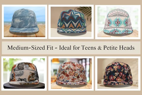 Miniatura 5 de Gorra de 5 paneles Diseños únicos multicolor Gorras para hombres y mujeres Grande o XL