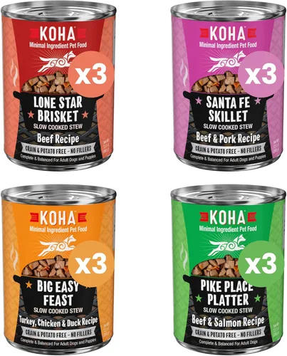 Miniatura 7 de KOHA Greek Island - Estofado a la parrilla para perros con pollo y cordero, comida húmeda para perros con alto contenido de proteínas, latas de 12.7