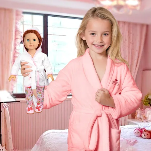 Miniatura 5 de WONDOLL Ropa de muñeca americana de 18 pulgadas, 8 juegos de ropa y accesorios para muñecas de 18 pulgadas, juguetes de vestir para niñas y niños