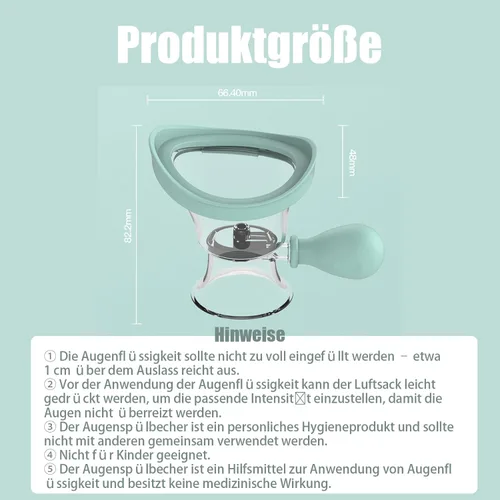 Miniatura 7 de Paquete de 2 vasos portátiles para lavado de ojos, kit de baño, cuidado de silicona a presión de aire, kit de limpieza para lavar la taza, kit