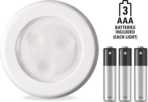 Miniatura 7 de Westek BL-PUTN-W6 - Luz de disco LED ultrafina - 6PK con baterías, color blanco
