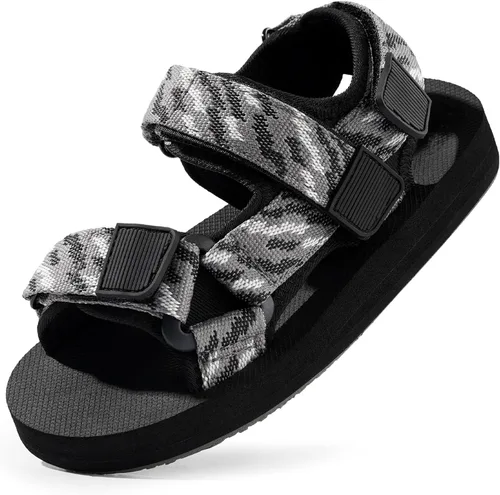 Sandalias unisex para niños grandes con correas ajustables, sandalias atléticas para exteriores, zapatos casuales