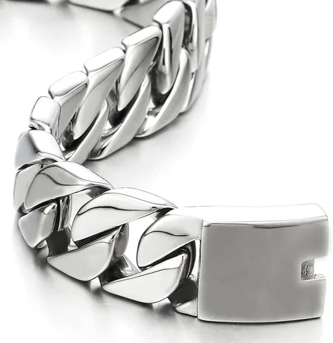 Miniatura 4 de COOLSTEELANDBEYOND Pulsera masculina de acero inoxidable para hombre