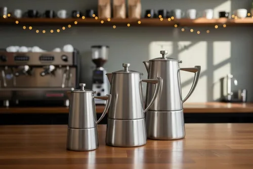 Miniatura 6 de CUISINOX Roma - Máquina de café expreso de acero inoxidable satinado para estufa, 10 tazas