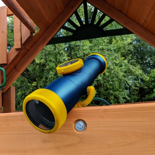 Miniatura 5 de Swing-N-Slide WS 4665 Telescopio sin aumento con accesorio de columpio de brújula, azul y amarillo