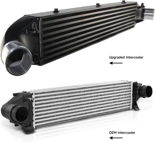 Miniatura 5 de Intercooler de montaje frontal de ajuste de alto rendimiento para Ford Fiesta ST 2014-2019 Negro