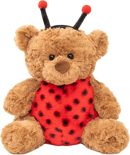Oso de peluche suave, juguetes de peluche con disfraz de mariquita, oso de peluche, disfraz de mariquita, oso de peluche, regalo para niños y amantes