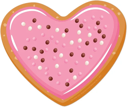 Miniatura 3 de Eureka Galletas de San Valentín recortadas de papel para decoración de aula para profesores, 36 piezas