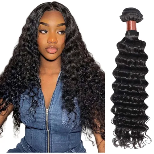 Miniatura 11 de Angie Queen 1 paquetes de cabello humano virgen sin procesar de 10 pulgadas, cabello humano ondulado y húmedo, cabello humano ondulado y natural