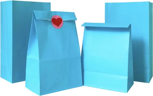 Artseen Bolsas de papel de recuerdo de fiesta para celebración de fiestas, bolsas de papel tratadas de 5.10 x 3.10 x 9.4 pulgadas (24 unidades)