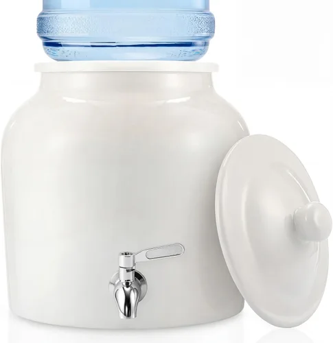 Miniatura 8 de FillTouch 1 juego de dispensador de agua de cerámica con grifo de acero inoxidable 304, válvula y tapa para jarras de 3 a 5 galones, enfriador