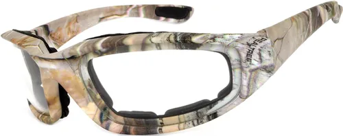 Miniatura 14 de OWL Gafas de espuma acolchadas para motocicleta, lente transparente con espejo ahumado