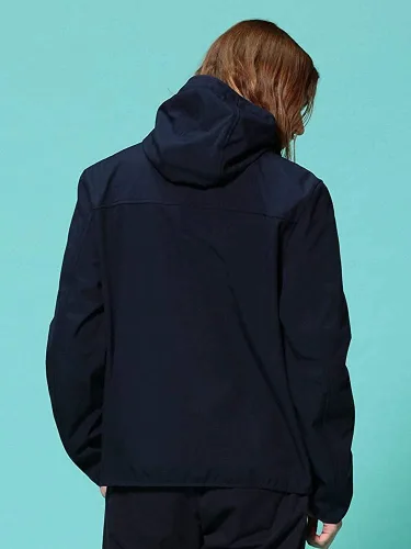 Miniatura 2 de Tommy Hilfiger Chaqueta Softshell ligera resistente al agua transpirable con capucha para hombre, Negro