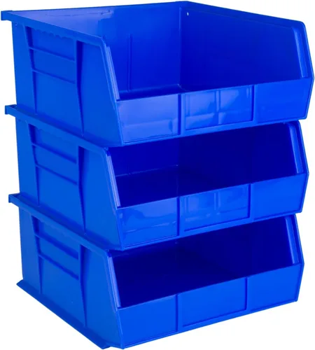 Miniatura 19 de Hudson Exchange - Contenedores apilables de plástico de 11 x 11 x 5 pulgadas y contenedores para colgar (color amarillo, 1 unidad)