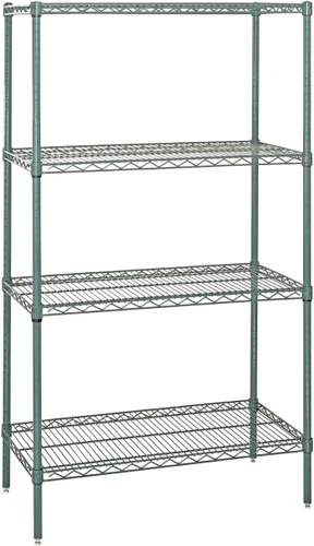 Miniatura 73 de Kit de inicio de 4 estantes de alambre negro 74 pulgadas