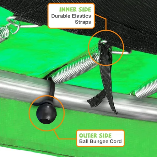 Miniatura 3 de Kangaroo Hoppers Universal 12/14/15FT Trampoline Repalcement Safety Pad?Waterproof Surround Spring Foam Cover for Round Frame