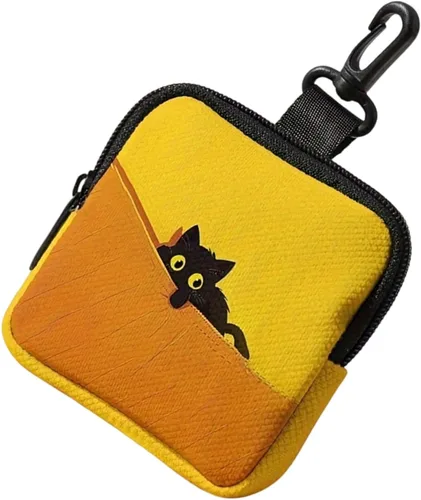 Miniatura 10 de Reusable Storage Pouches Data Cable Bags For Sanitary Products Electronics Accessories Portable Organizers Cable Organizers Storage Bag cartoon cat·