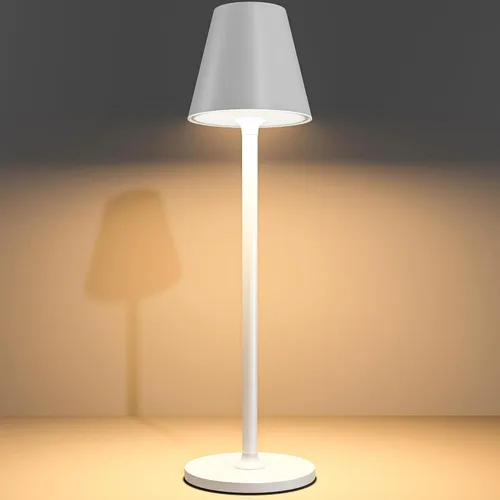Miniatura 23 de Timjorman Lámpara de mesa LED inalámbrica, lámpara de escritorio con batería recargable de 4000 mAh, brillo de 3 niveles junto a la luz nocturna