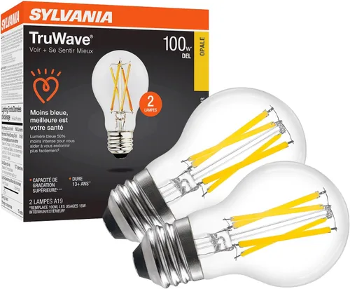 Miniatura 14 de Ledvance Sylvania - Bombilla LED Truwave Serie Natural, equivalente a 60 W, eficiente 8 W A19, base media, regulable, 800 lúmenes, 2700 K, blanco 60