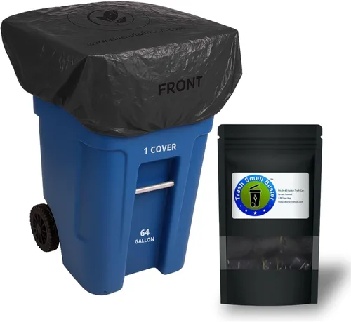Miniatura 12 de Funda para bote de basura, bolsa eliminadora de olores con banda de goma elástica, elimina el olor de la basura, duradera, eficaz, sin productos