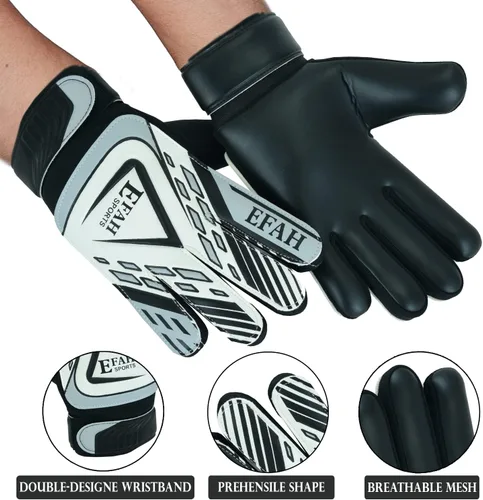 Miniatura 2 de Guantes de portero de fútbol para niños y jóvenes, guantes de portero de fútbol con palmas de agarre fuerte