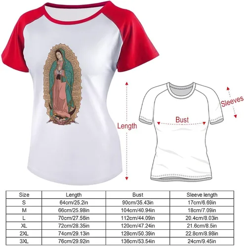 Miniatura 2 de Nuestra Señora de Guadalupe Virgen María Mujer Camiseta de Algodón Camiseta Mujer
