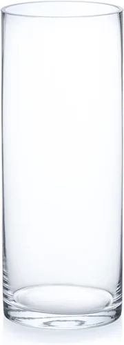 Miniatura 15 de Enova Floral Jarrón cilíndrico de vidrio transparente de 6 x 10 pulgadas, florero redondo para velas, jarrón flotante para velas, jarrón alto