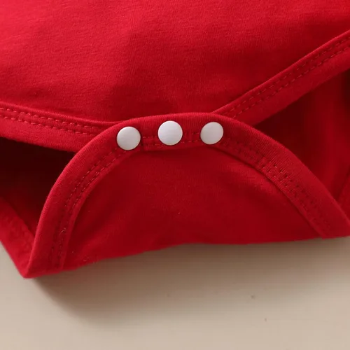 Miniatura 7 de Traje de Navidad para bebé, lindo traje de escalada con diadema, vestido rojo de una pieza para niñas de 0 a 3 años