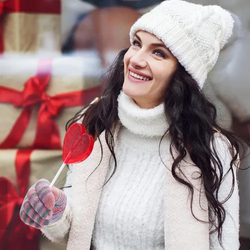 Miniatura 19 de Guantes de invierno cálidos para pantalla táctil para mujer, guantes térmicos de punto de lana con forro polar para clima frío