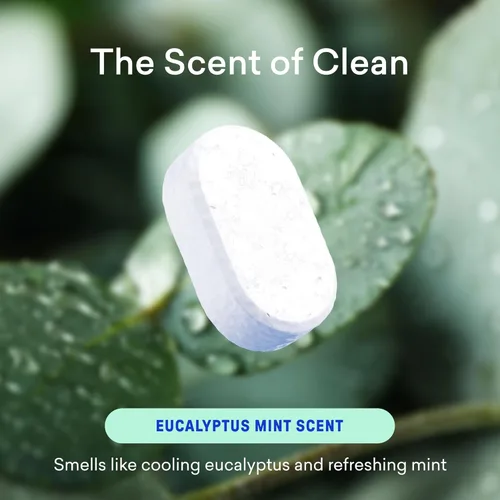 Miniatura 3 de BLUELAND Limpiador de baño, paquete de 4 recargas, aroma a menta de eucalipto, suministros de limpieza ecológicos, 4 x 24 onzas líquidas