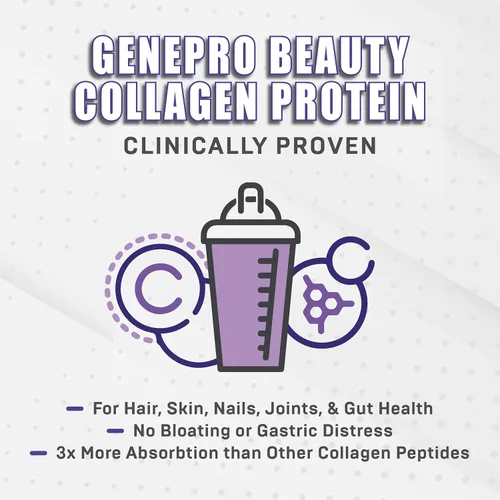 Miniatura 3 de GENEPRO GEN. 3 Musclegen Research - Proteína en polvo sin sabor con péptidos de colágeno, sin lactosa, sin gluten, batido suplemento de proteína