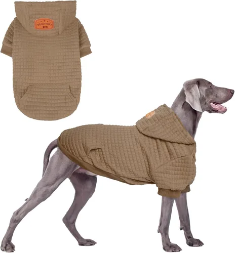 Miniatura 34 de BEAUTYZOO Sudadera con capucha para perro pequeño con bolsillos, ropa para perros pequeños y medianos, niño y niña, abrigos de algodón laminado tipo