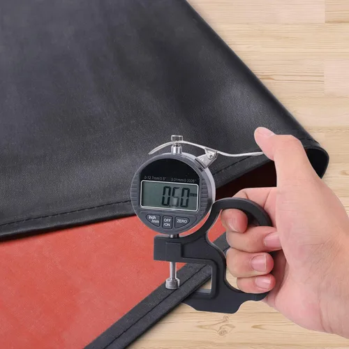 Miniatura 5 de Delantal de vinilo negro de goma impermeable grueso para hombres de 39 pulgadas, resistente a los productos químicos, delantal de trabajo