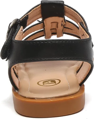 Miniatura 5 de DADAWEN Sandalias para niñas con punta abierta, lindas flores suaves, sandalias de vestir con tiras para verano, para niños pequeños, niños grandes